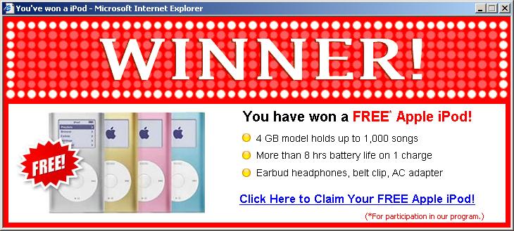 You Are Won A IPod