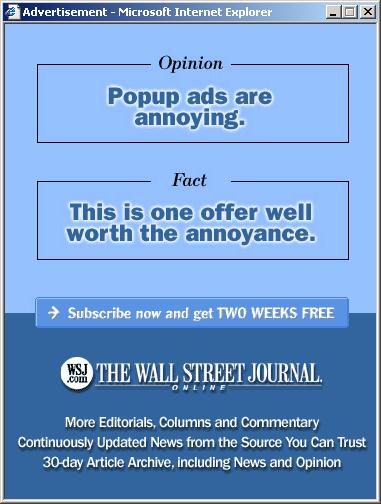 Wall Street Journal ad